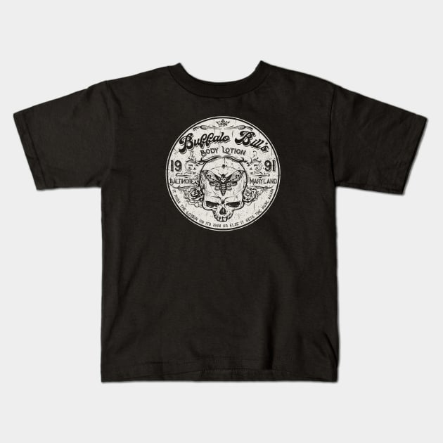 Buffalo Bill's Body Lotion Seal Kids T-Shirt by Alema Art